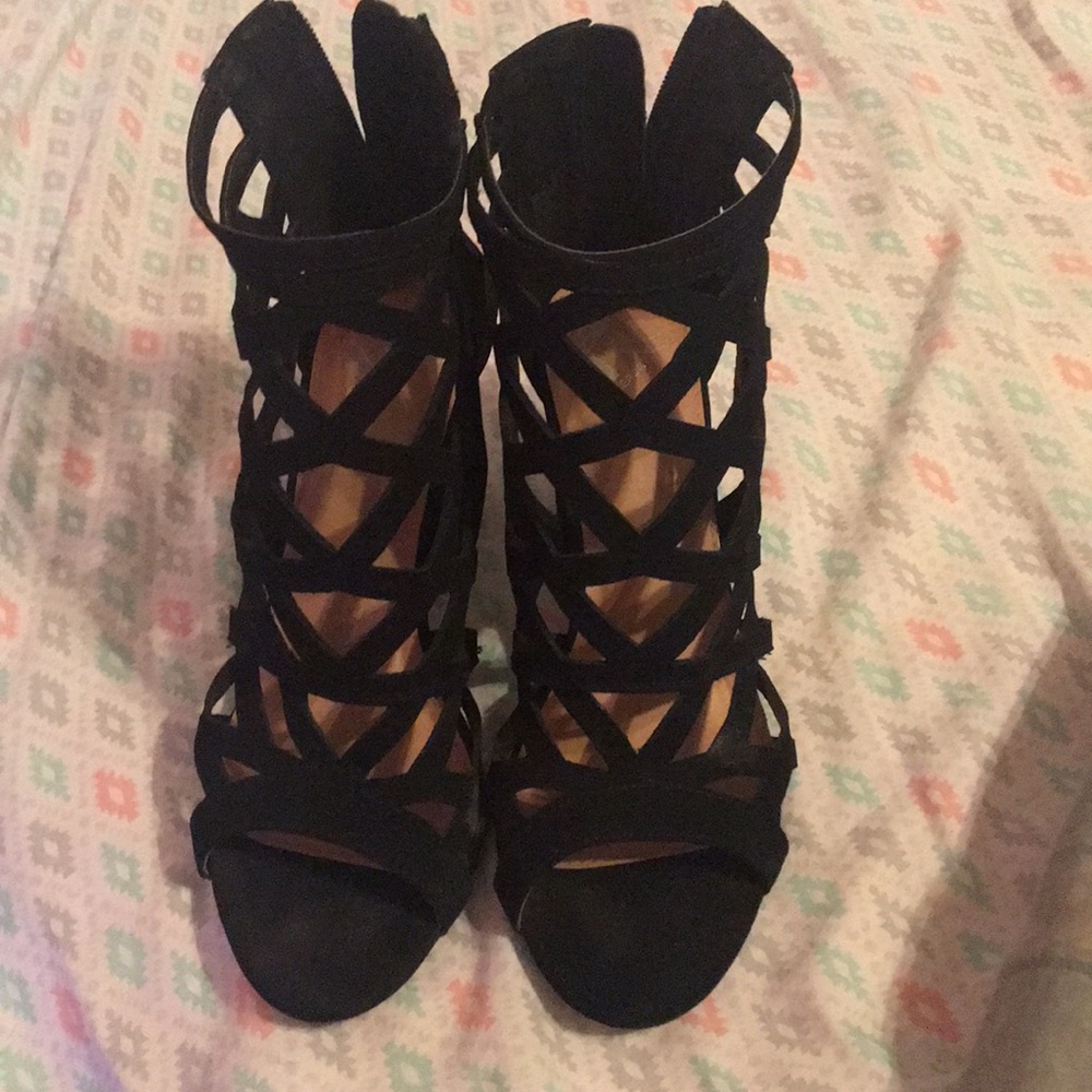 Report Faux Leather Block Heels